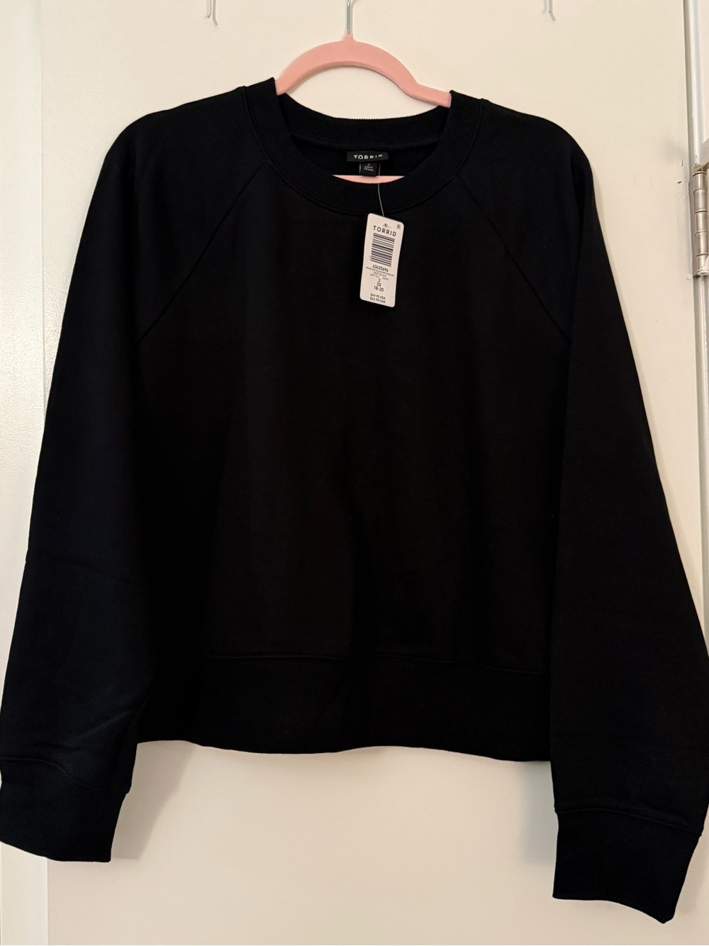 torrid Deep Black Cropped Crewneck Sweatshirt- various sizes